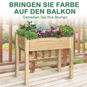 Hochbeet Pflanzkasten Kräuterbeet mit Vliesstoff 86x46x76cm