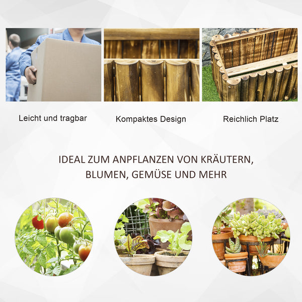 Hochbeet Pflanzkasten Tannenholz 100x40x40cm