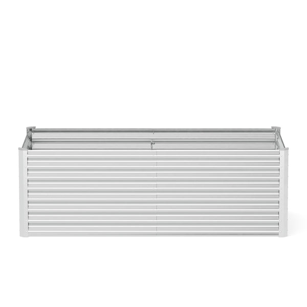 Hochbeet Stahl 180 x 90 x 60 cm silber