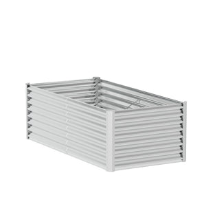 Hochbeet Stahl 180 x 90 x 60 cm silber