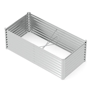 Hochbeet Stahl 180 x 90 x 60 cm silber