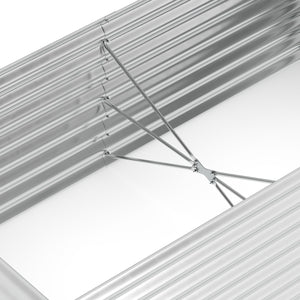 Hochbeet Stahl 180 x 90 x 60 cm silber