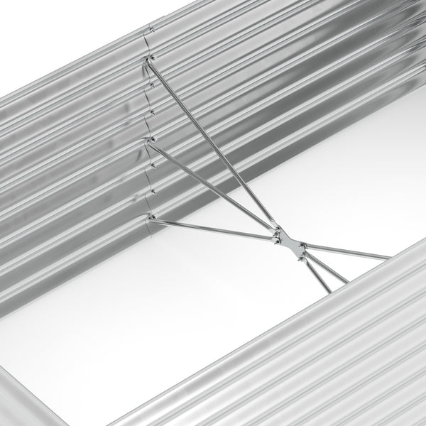Hochbeet Stahl 180 x 90 x 60 cm silber