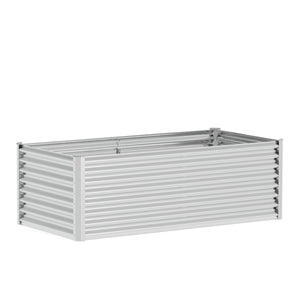 Hochbeet Stahl 180 x 90 x 60 cm silber