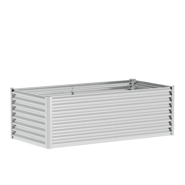 Hochbeet Stahl 180 x 90 x 60 cm silber