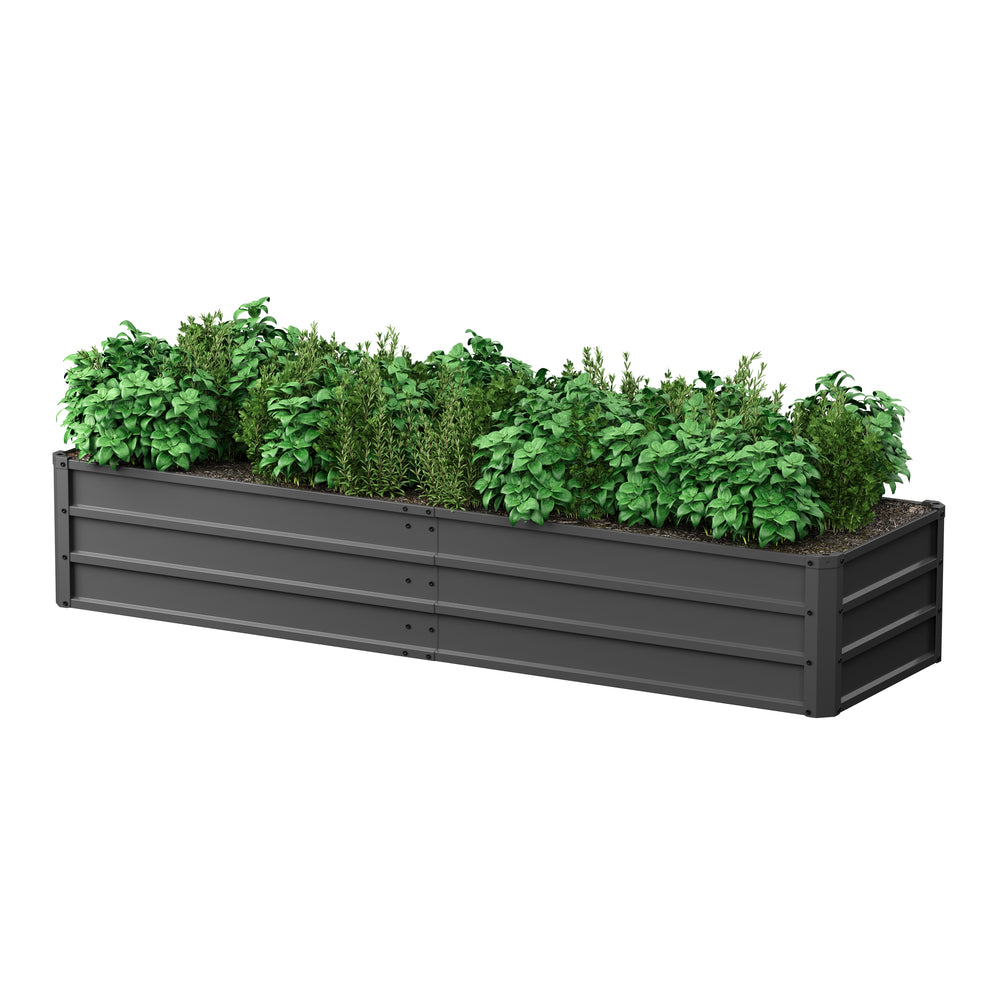 Raised garden bed, steel, 200 x 60 x 35 cm