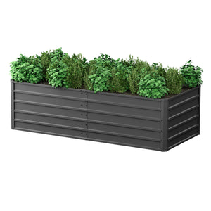Potager surélevé, acier, 200 x 90 x 57 cm