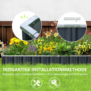 Hochbeet Stahl 258x90x30cm