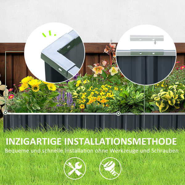 Hochbeet Stahl 258x90x30cm