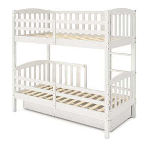 Etagenbett JOHNNY mit Stauraum 80 x 160 cm weiss