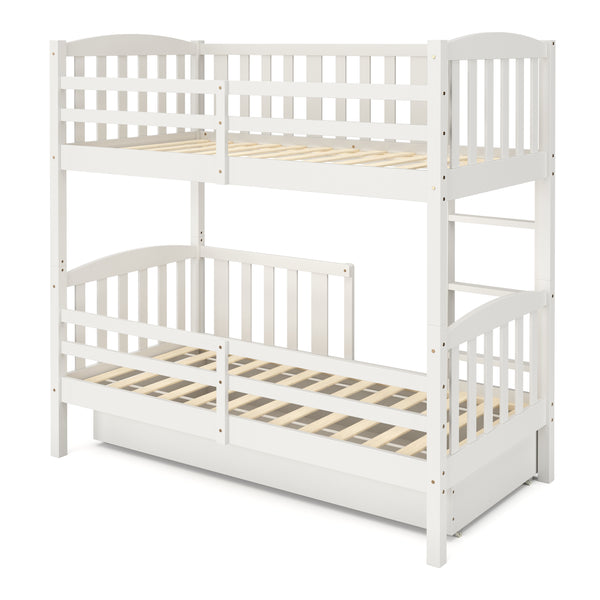 Etagenbett JOHNNY mit Stauraum 80 x 160 cm weiss
