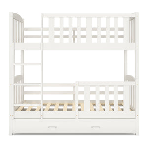 Etagenbett JOHNNY mit Stauraum 80 x 160 cm weiss