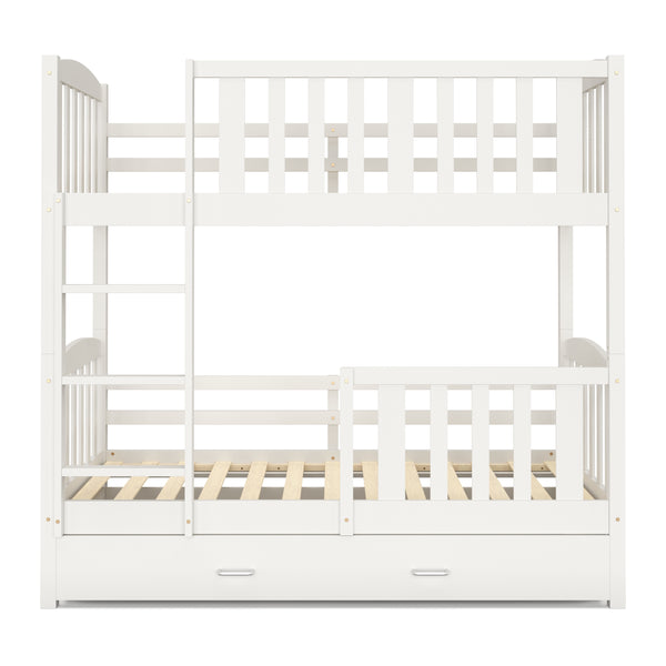 Etagenbett JOHNNY mit Stauraum 80 x 160 cm weiss
