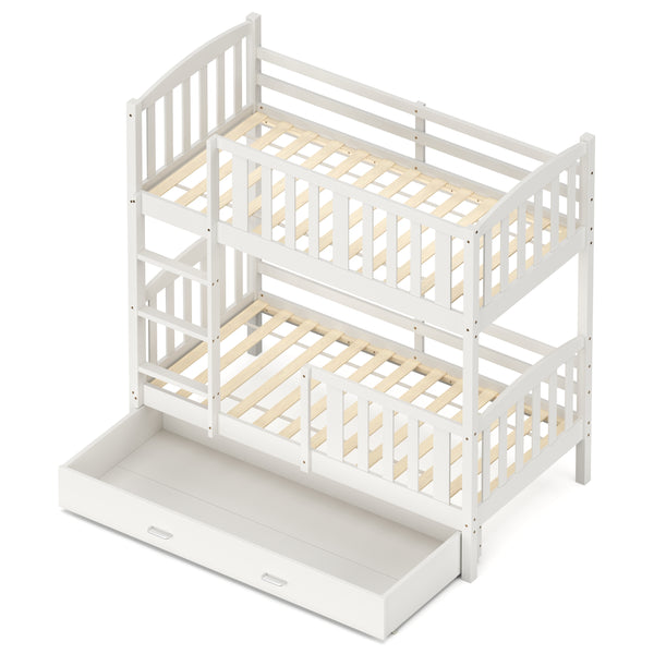 Etagenbett JOHNNY mit Stauraum 80 x 160 cm weiss