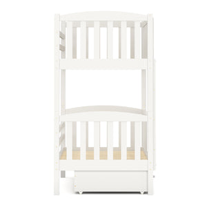 Etagenbett JOHNNY mit Stauraum 80 x 160 cm weiss