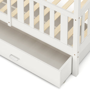 Etagenbett JOHNNY mit Stauraum 80 x 160 cm weiss