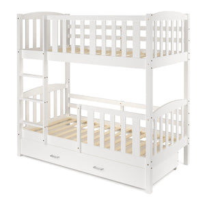 Etagenbett JOHNNY mit Stauraum 80 x 160 cm weiss