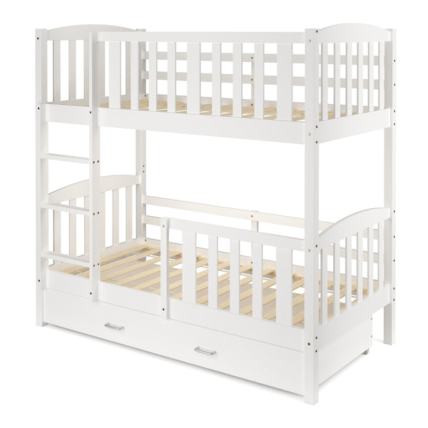 Etagenbett JOHNNY mit Stauraum 80 x 160 cm weiss