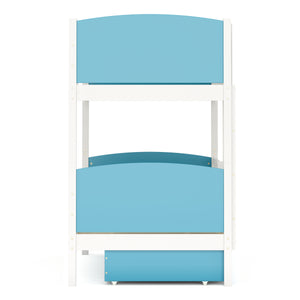 Etagenbett mit Stauraum JOHNNY 90 x 200 cm blau/weiss