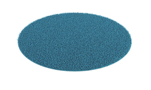 Tappeto a pelo lungo, rotondo, 120 cm, turchese