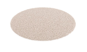Tapis à poils longs, rond, 120 cm, crème
