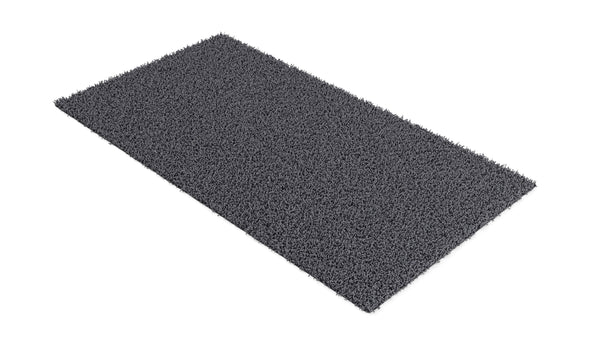 Hochflor Teppich 80 x 150 cm grau