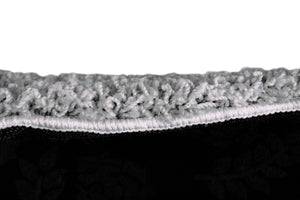 Tapis à poils longs, rond, 120 cm, gris