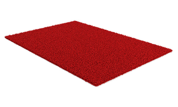 Tapis à poils longs 120 x 170 cm rouge