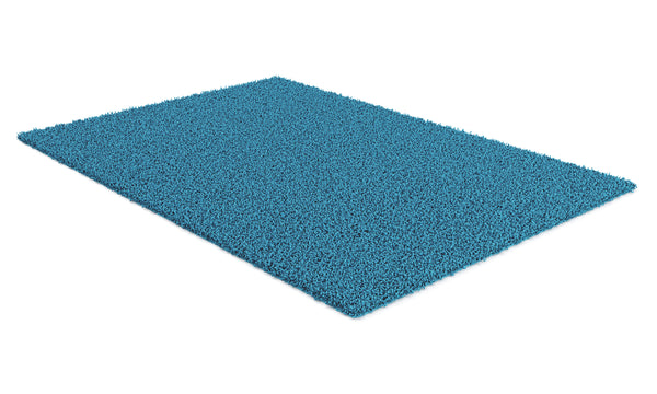 Tapis à poils longs 120 x 170 cm turquoise