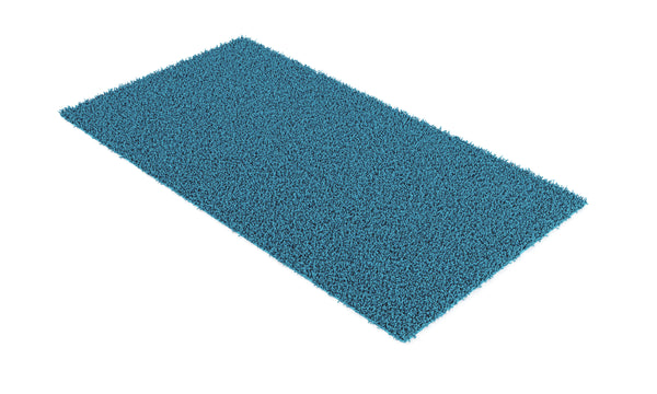 Tappeto a pelo lungo 60 x 110 cm turchese