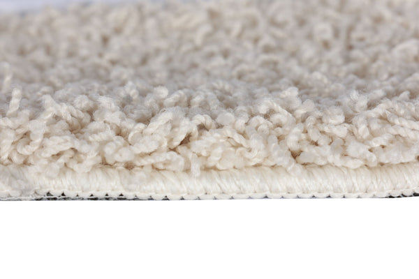 Hochflor Teppich 160 x 230 cm creme