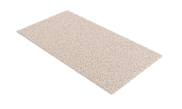 Tappeto a pelo lungo 60 x 110 cm crema