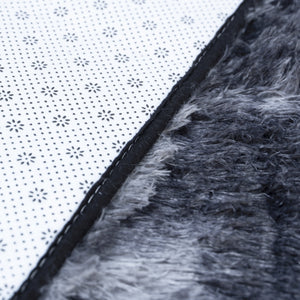 Hochflor Teppich flauschig 150 x 240 cm grau