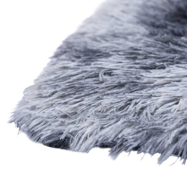 Hochflor Teppich flauschig 150 x 240 cm grau