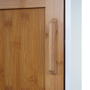 Hochschrank HWC-A85 Bambus180x40x31cm weiss