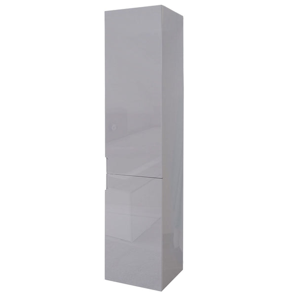 Hochschrank JAM-B19 Badezimmerschrank hochglanz 150x30cm grau