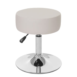 Hocker Sitzhocker höhenverstellbar Ø 35cm Kunstleder, creme