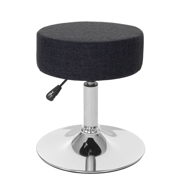 Hocker Sitzhocker höhenverstellbar Ø 35cm Textil, dunkelgrau