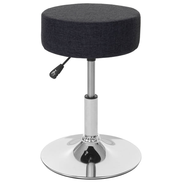 Hocker Sitzhocker höhenverstellbar Ø 35cm Textil, dunkelgrau