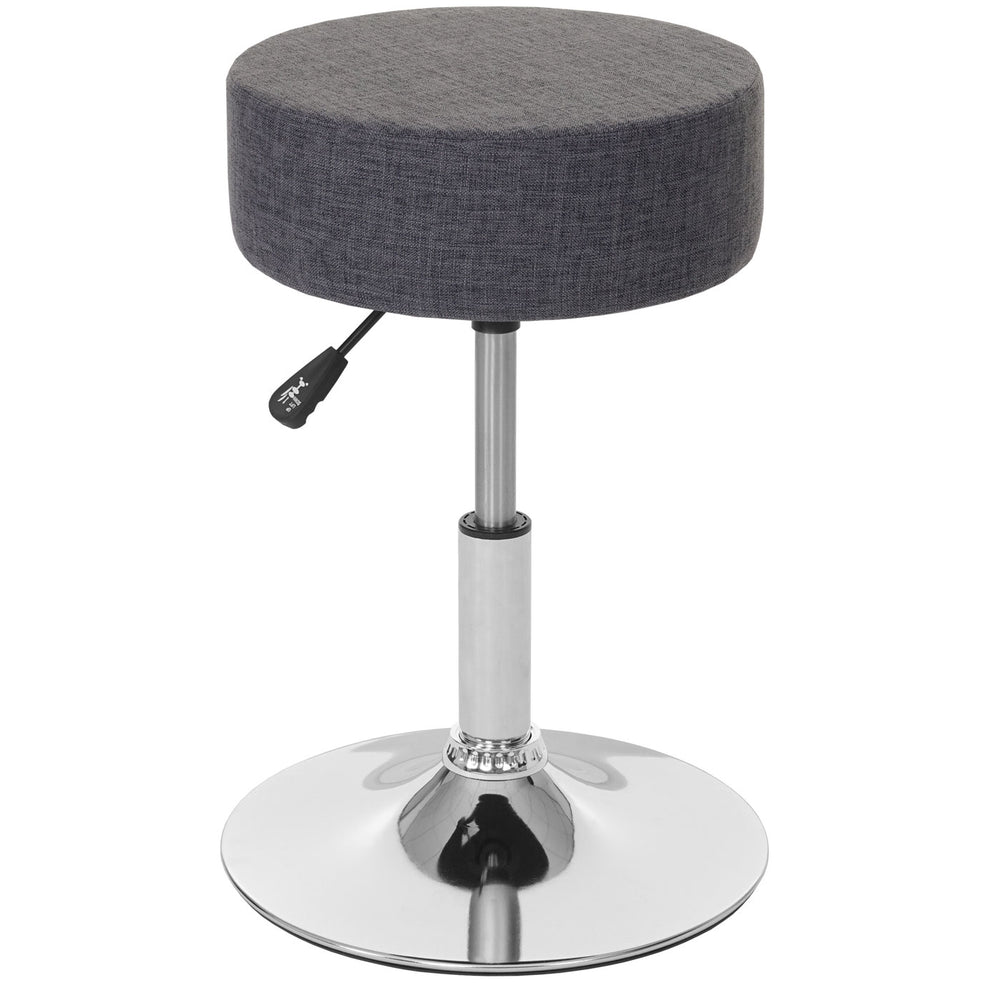 Hocker Sitzhocker höhenverstellbar Ø 35cm Textil, grau