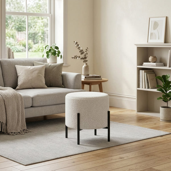 Hocker Teddy BRILON weiss