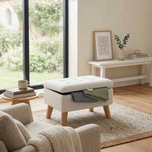 Hocker Teddy CALW mit Stauraum weiss