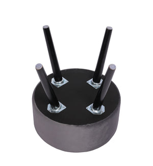 Hocker aus Samt anthrazit/schwarz