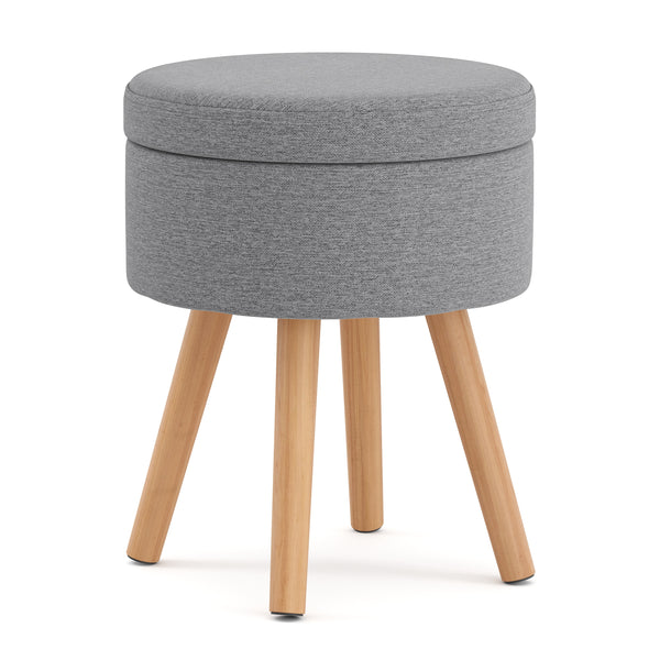 Hocker mit Aufbewahrungsfach hellgrau