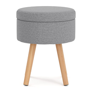 Hocker mit Aufbewahrungsfach hellgrau