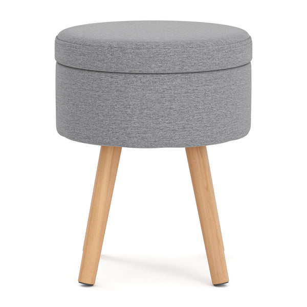 Hocker mit Aufbewahrungsfach hellgrau