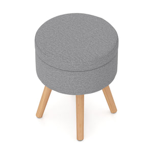 Hocker mit Aufbewahrungsfach hellgrau