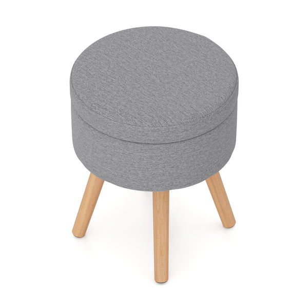 Hocker mit Aufbewahrungsfach hellgrau