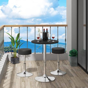 Bartisch höhenverstellbar 68-88 cm Partytisch Schwarz