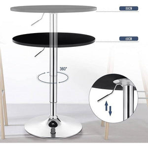 Bartisch höhenverstellbar 68-88 cm Partytisch Schwarz